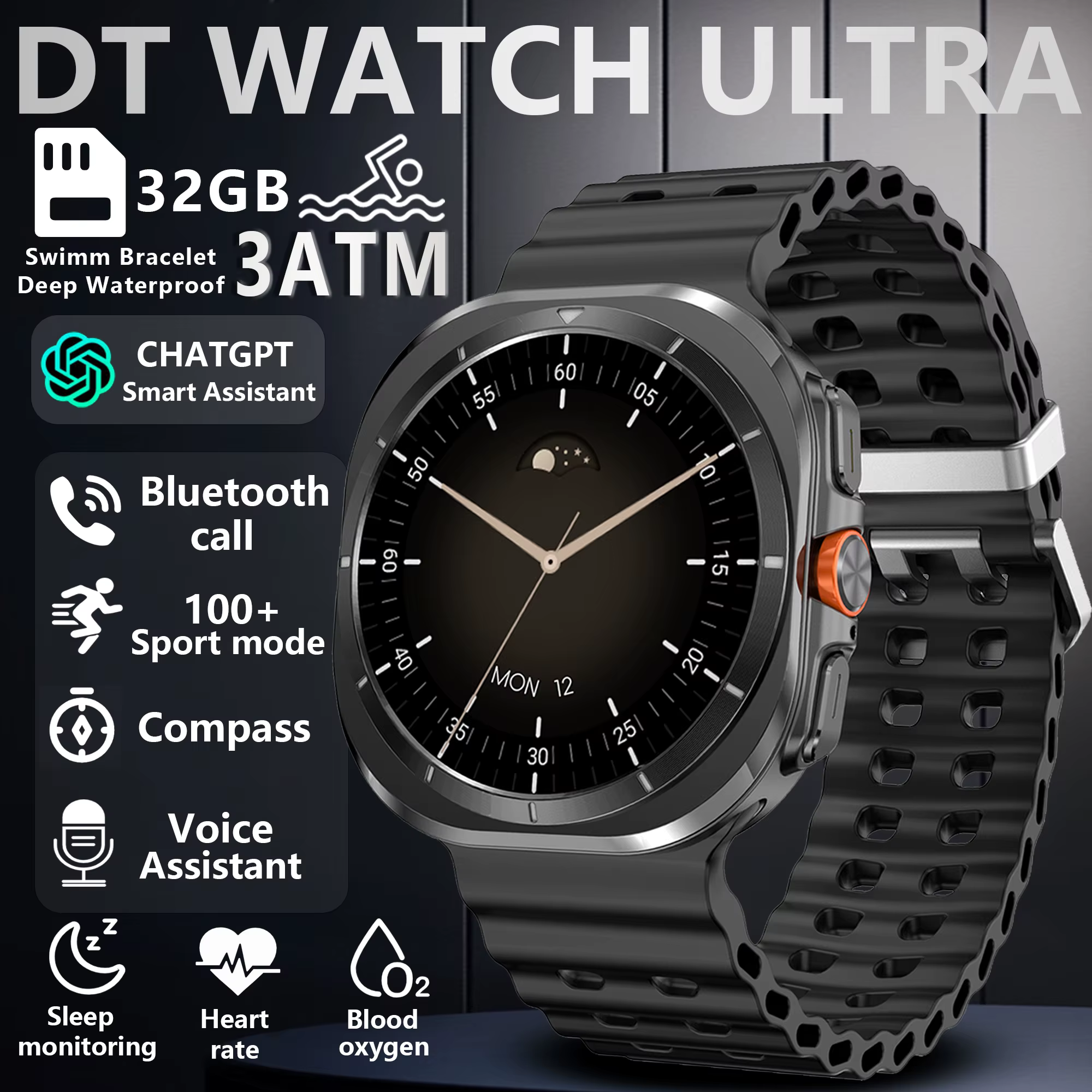 Montre intelligente DT7 ULTRA prenant en charge les appels Bluetooth
