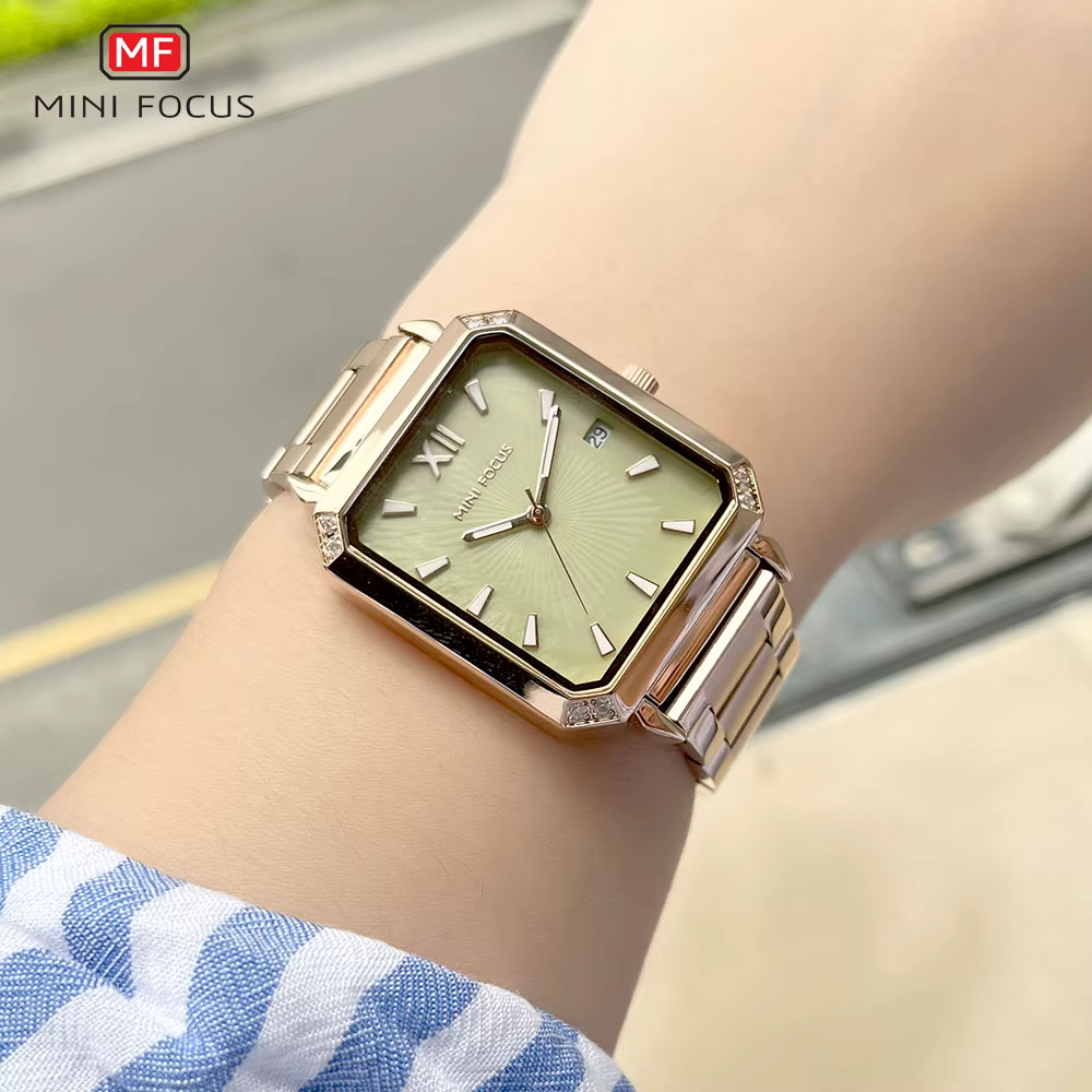 MINI FOCUS-Montre à Quartz avec Cadran Carré pour Femme