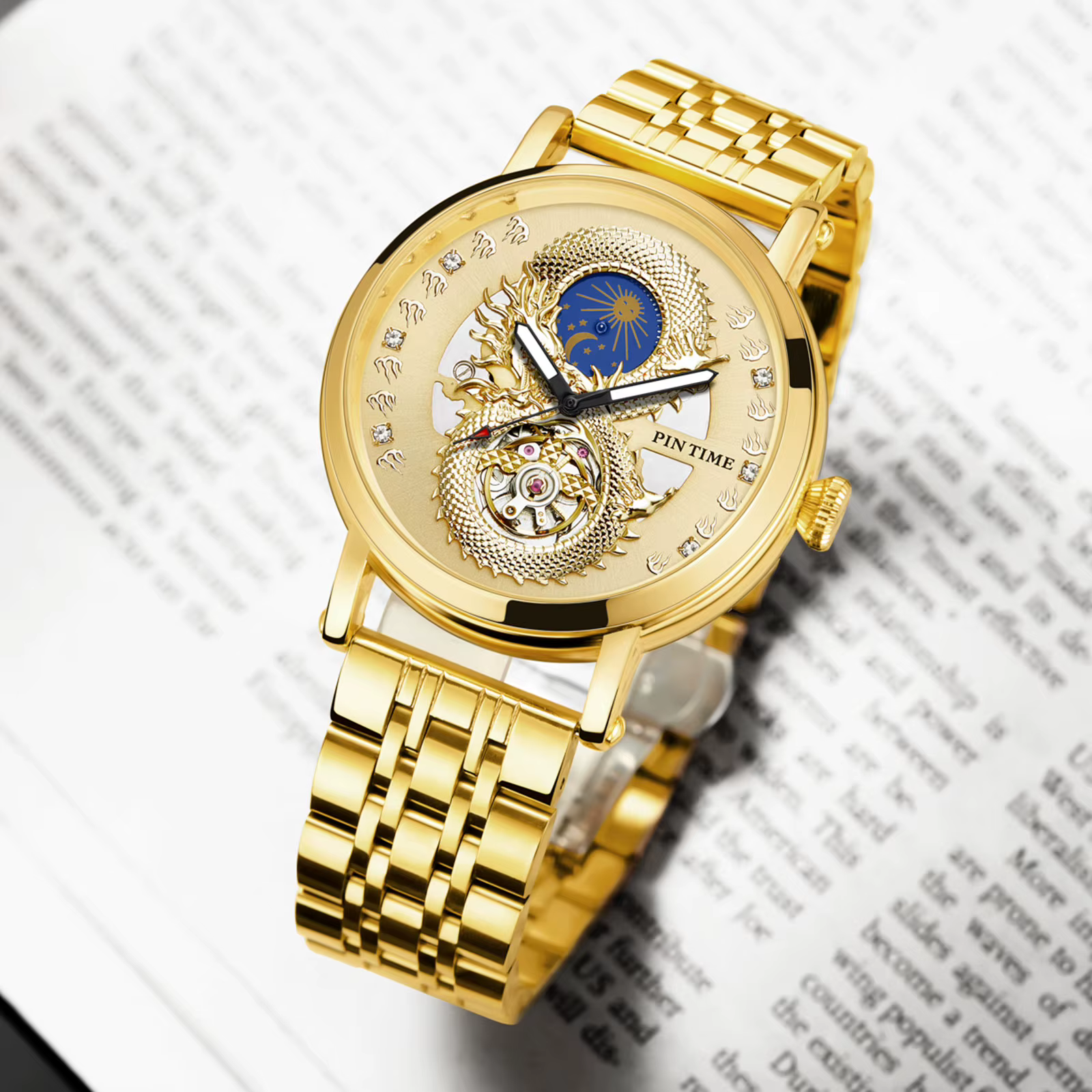 Montre Dragon Doré pour homme