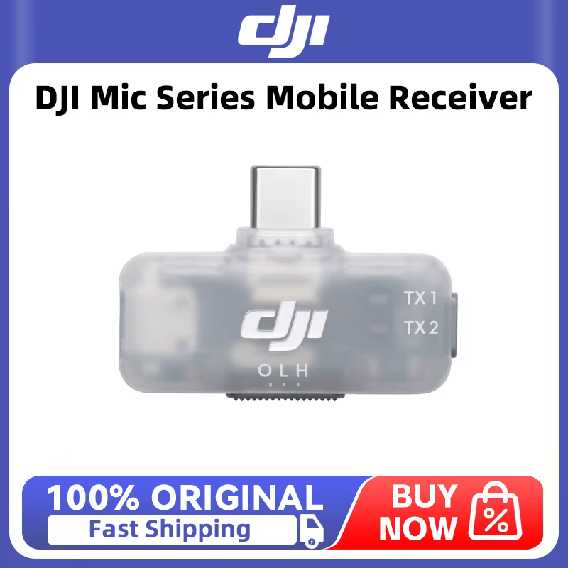 Récepteur mobile de la série DJI Mic prenant en charge les connexions mixtes Mic Mini, Mic 2 et Mic 3. Accessoires d'origine en stock.