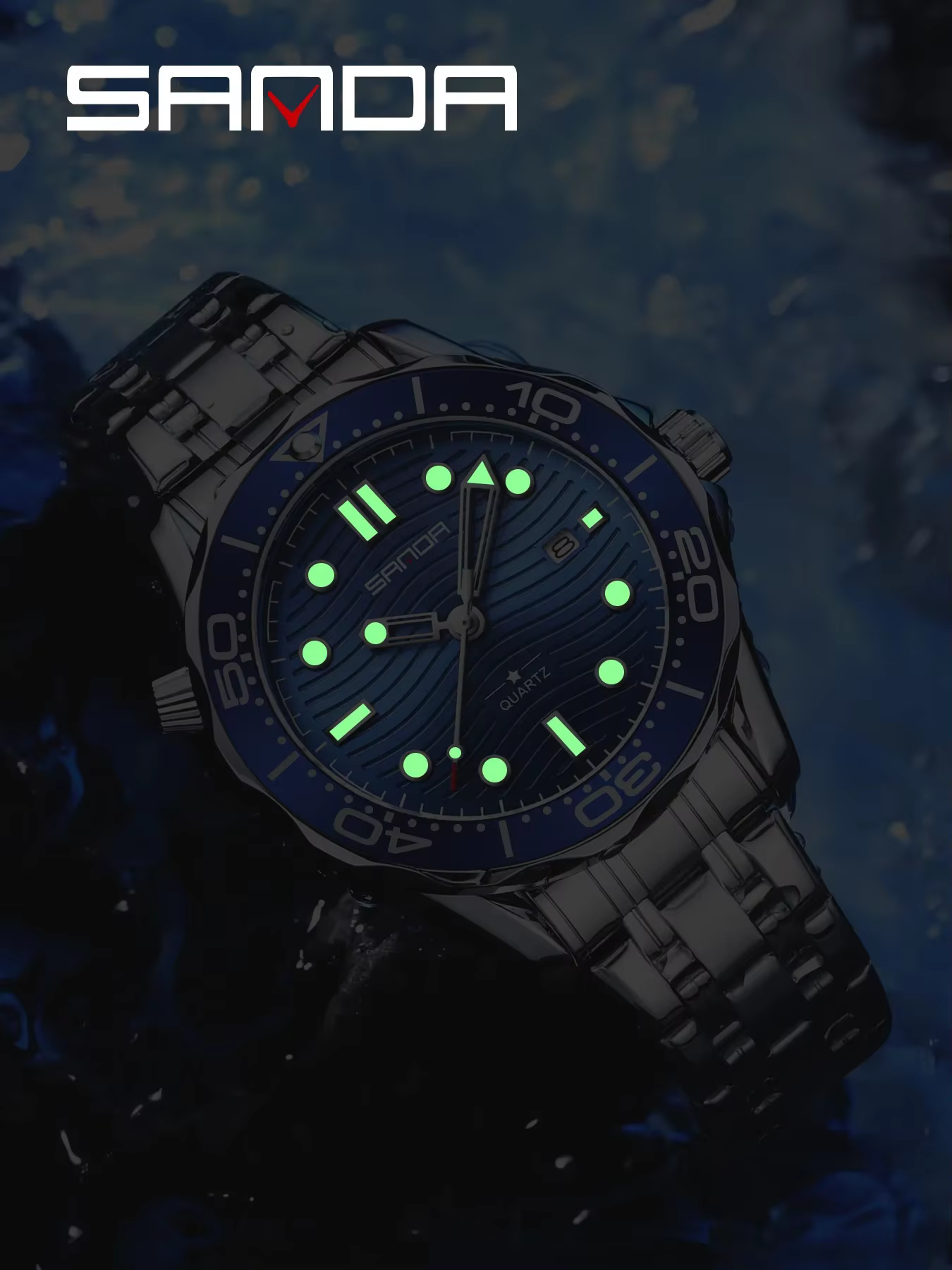 SANDA – montre à Quartz pour hommes