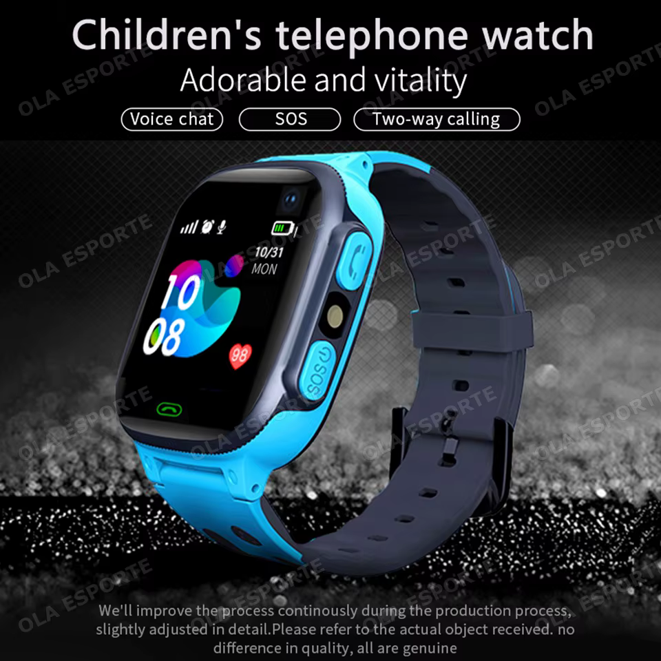 Nouveaux enfants montre intelligente SOS GPS Tracker HD caméra lampe de poche calculatrice 1.44 "écran
