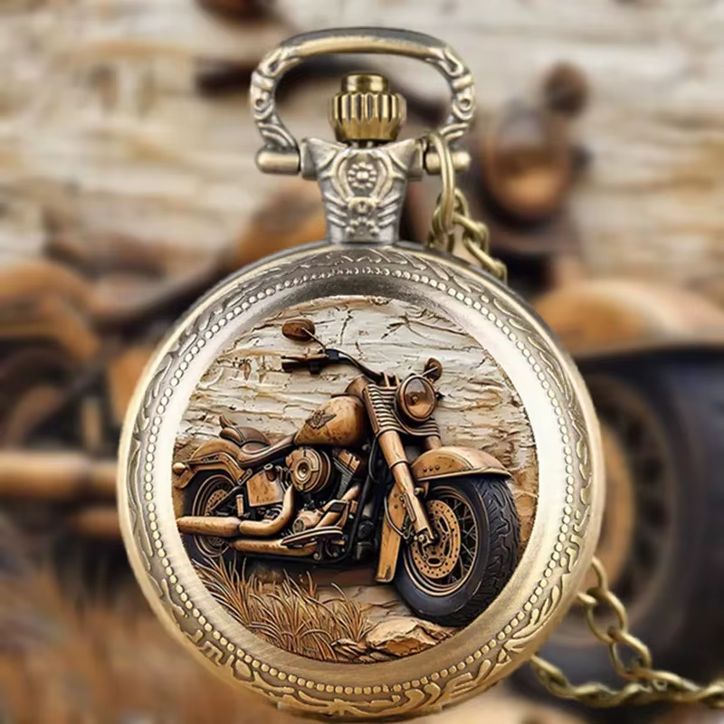 Montre de poche de moto Vintage exquise