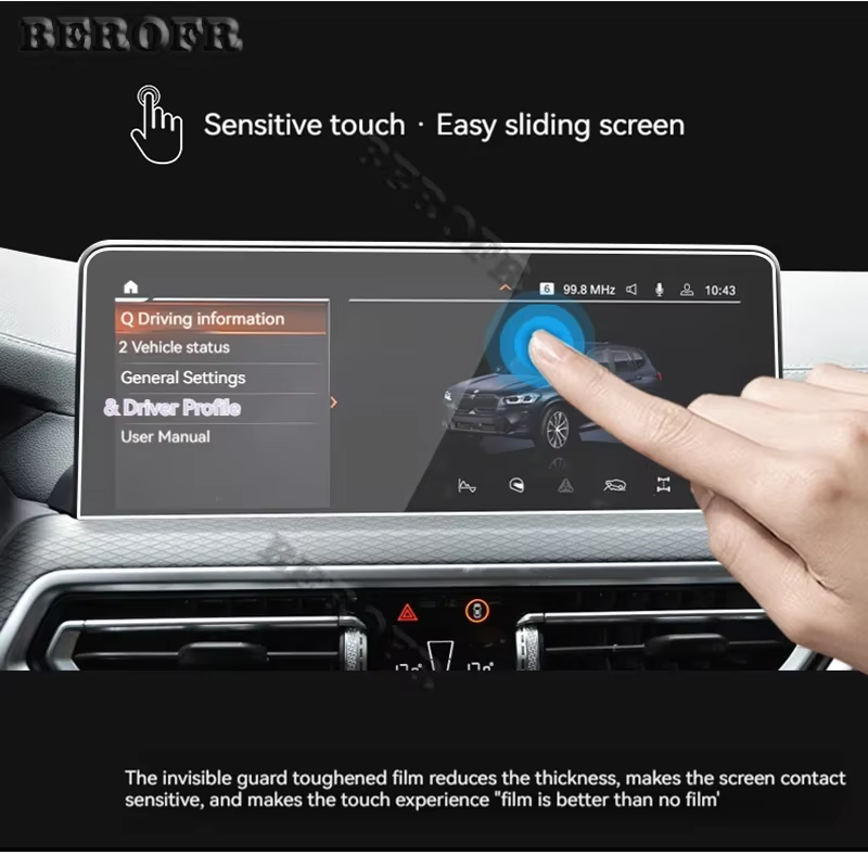 Film de navigation GPS pour voiture, écran LCD, film de protection en verre trempé, anti-rayures, 9.7 pouces, pour Peugeot 308 2014 – 2023
