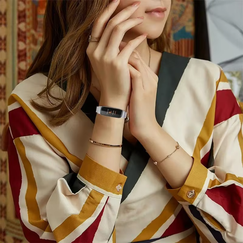 Bracelet magnétique pour Fitbit Inspire 3 bandes femmes hommes sangle à boucle en maille métallique