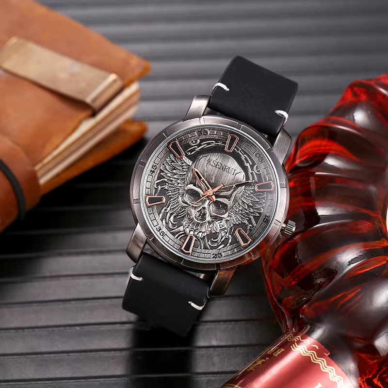 Montre crâne rétro pour hommes