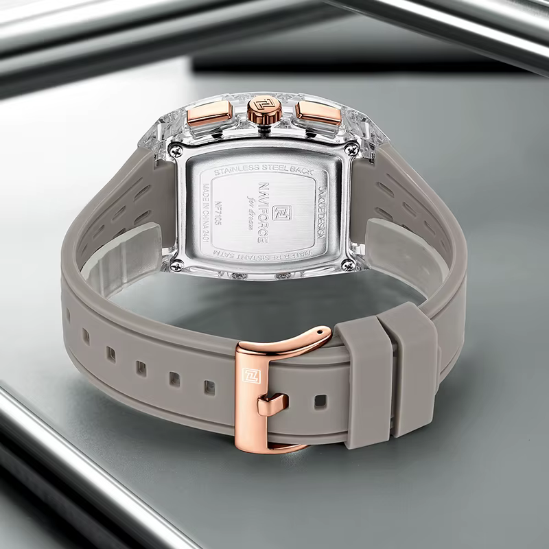 Nouveau NAVIFORCE hommes montres multifonctions à Quartz mode sport chronographe 5ATM étanche bracelet en Silicone décontracté homme montre-bracelet