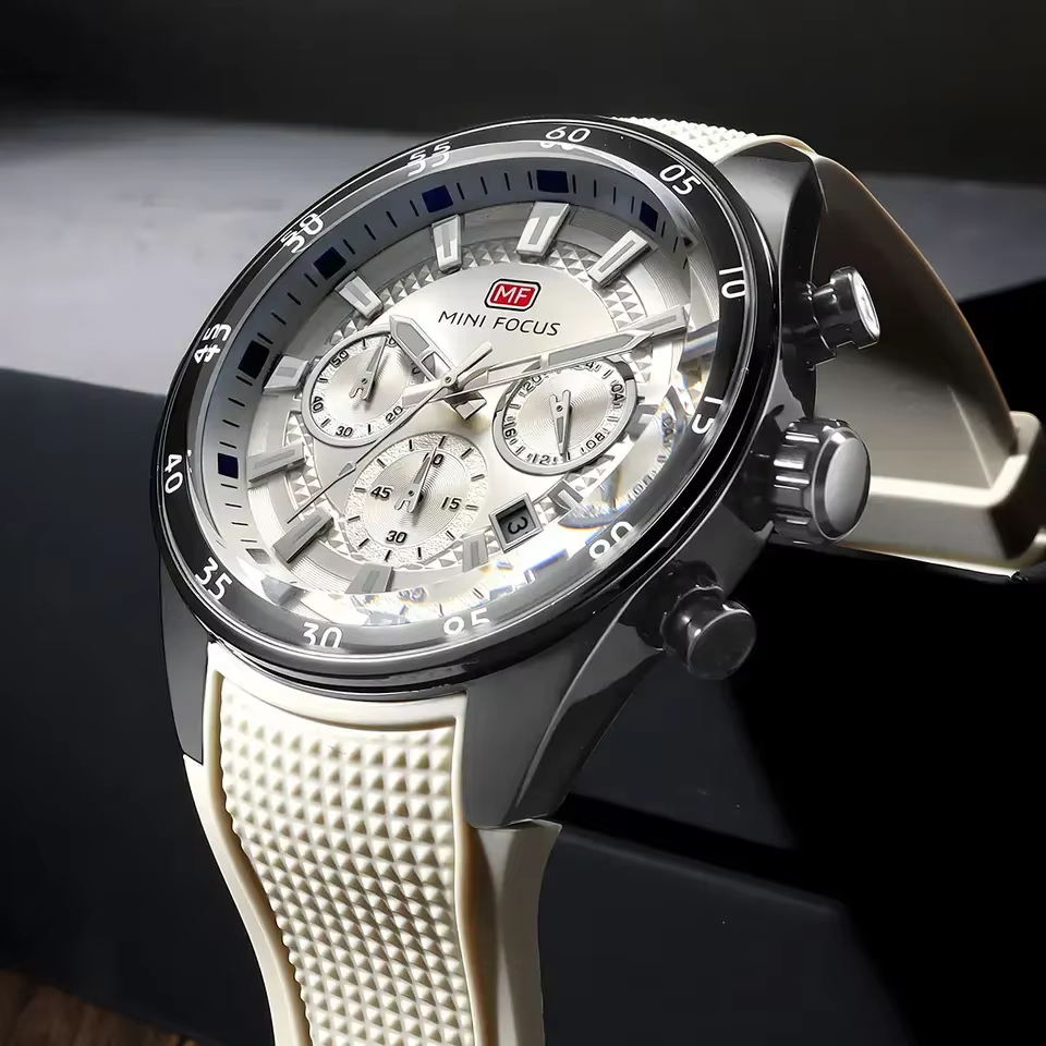 Montre-bracelet analogique à quartz sport décontractée Brighter Day large multifonction MF0627G 2026 MINI FOCUS