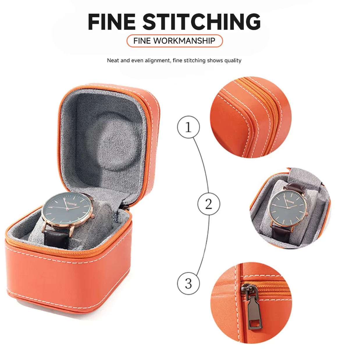 Boîtier de montre unique en cuir PU
