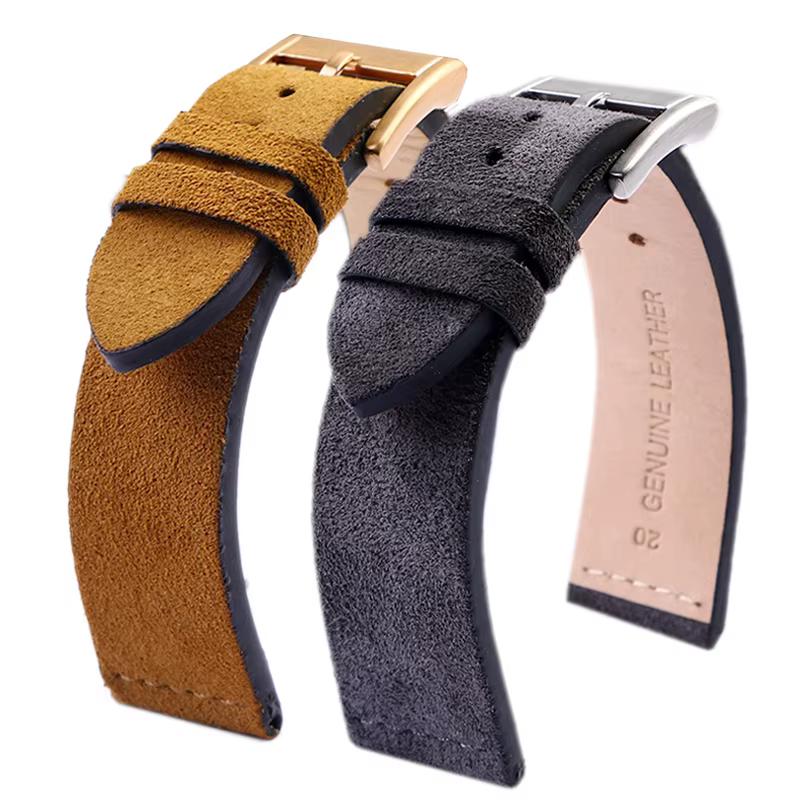 Bracelet de montre en daim rétro fait à la main