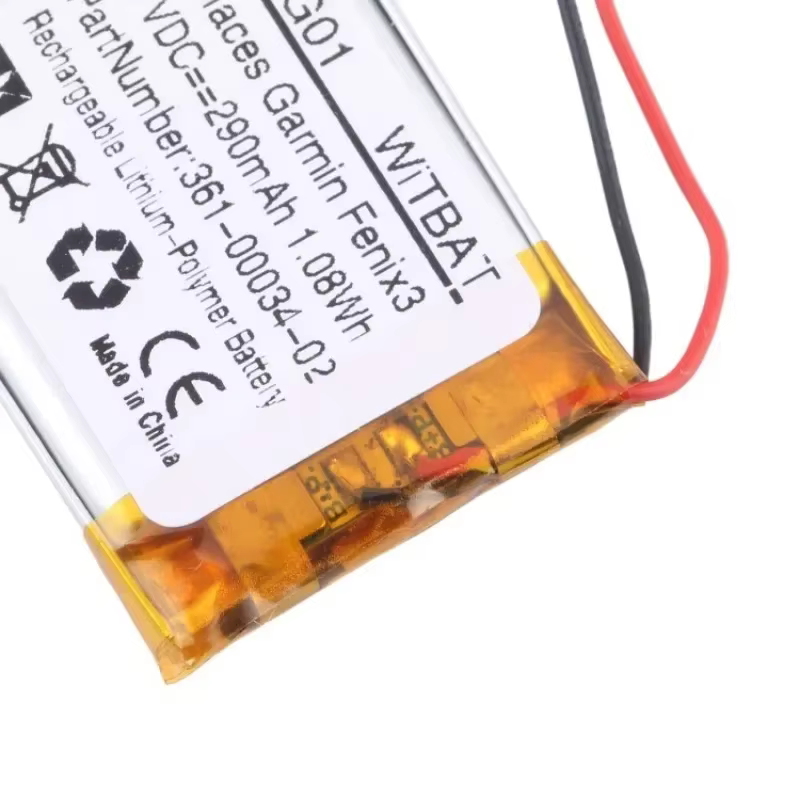 Nouveau 361-00034-02 3.7V 290mAh batterie de montre intelligente pour Garmin Fenix 3 Fenix3 HR Batteries rechargeables