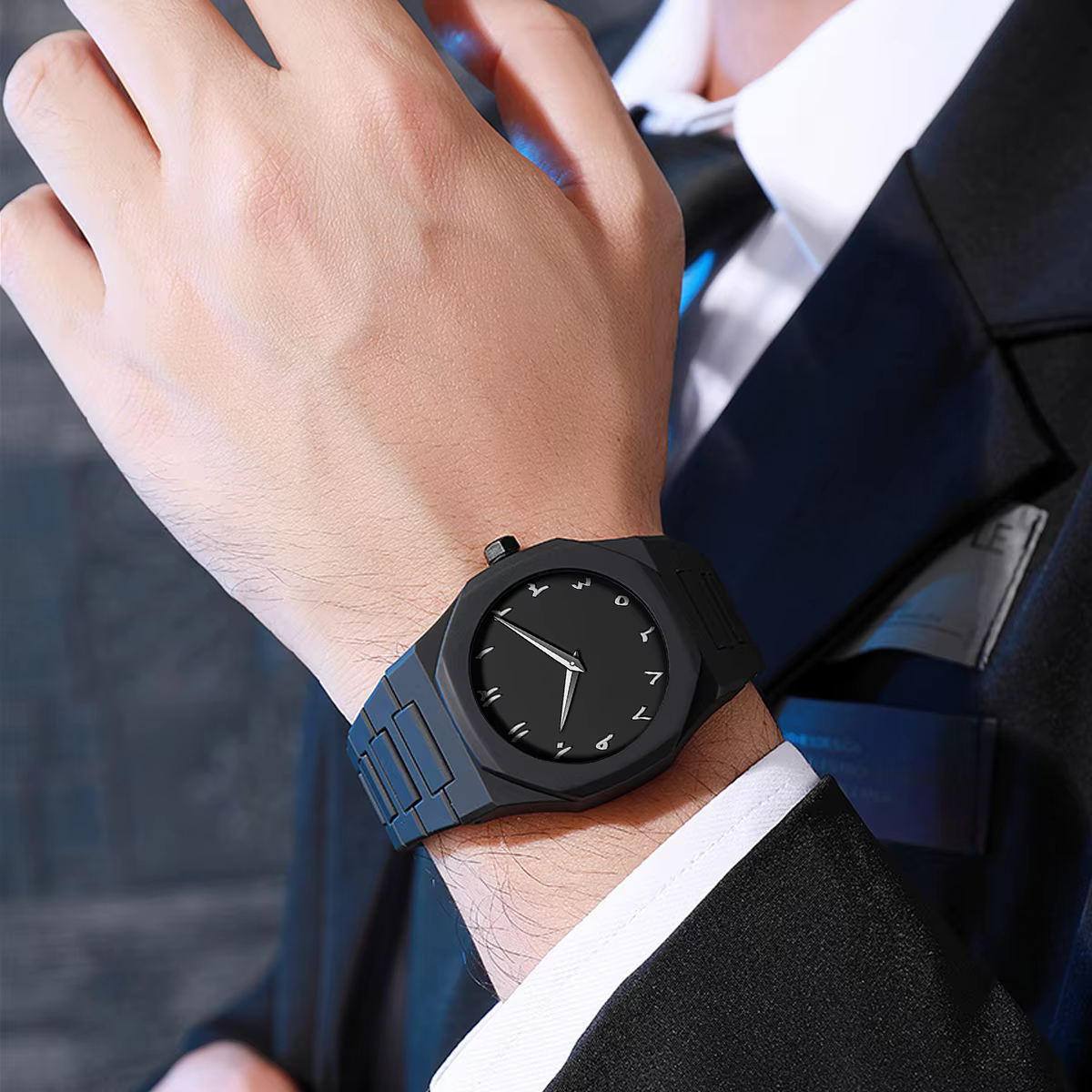 VA VA VOOM marque hommes montre créative mode Silicone noir Style d'affaires arabe numérique créatif militaire Quartz montres de sport