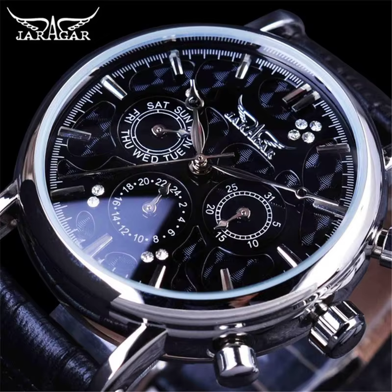 Montre de luxe automatique ajourée pour homme