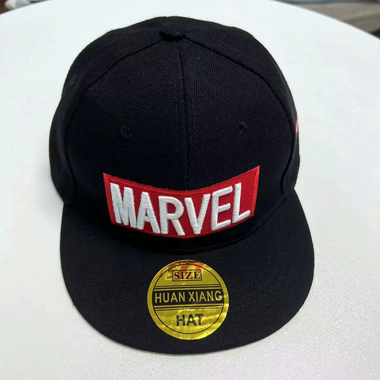 Casquette de baseball en coton et polyester à visière plate avec logo Marvel, lettres de super-héros, figurine d'anime, accessoire de décoration pour garçon et fille, cadeau