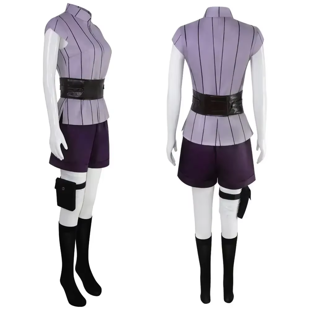 Costumes d'Halloween pour femmes, cosplay d'anime, costume de ninja d'anime, cosplay Hyuga Hinata, vêtements de performance pour jeux de rôle