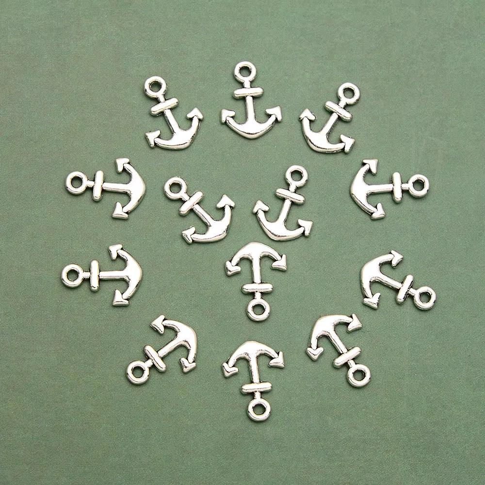 Mini breloques injecteur pour bricolage, pendentif marin, bracelet, fournitures de boucle d'oreille, bijoux, résultats exécutifs, 10x13mm, lot de 100 pièces
