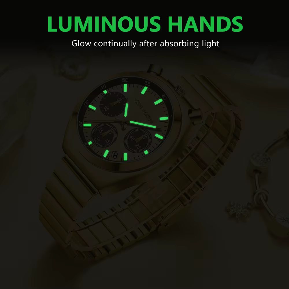 Montre MINI FOCUS en quartz argent et vert pour femme