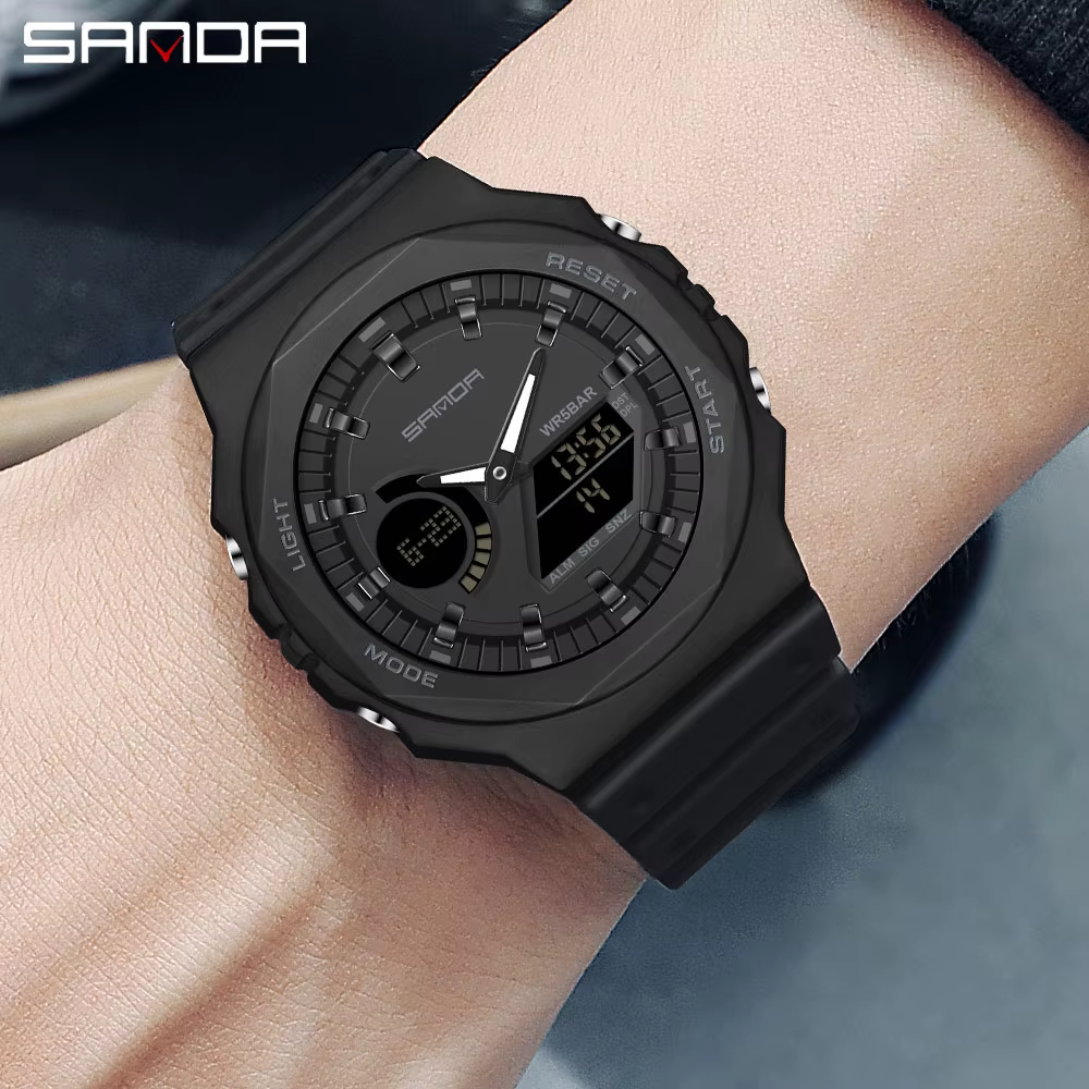 SANDA montres de sport de plein air hommes Ms LED