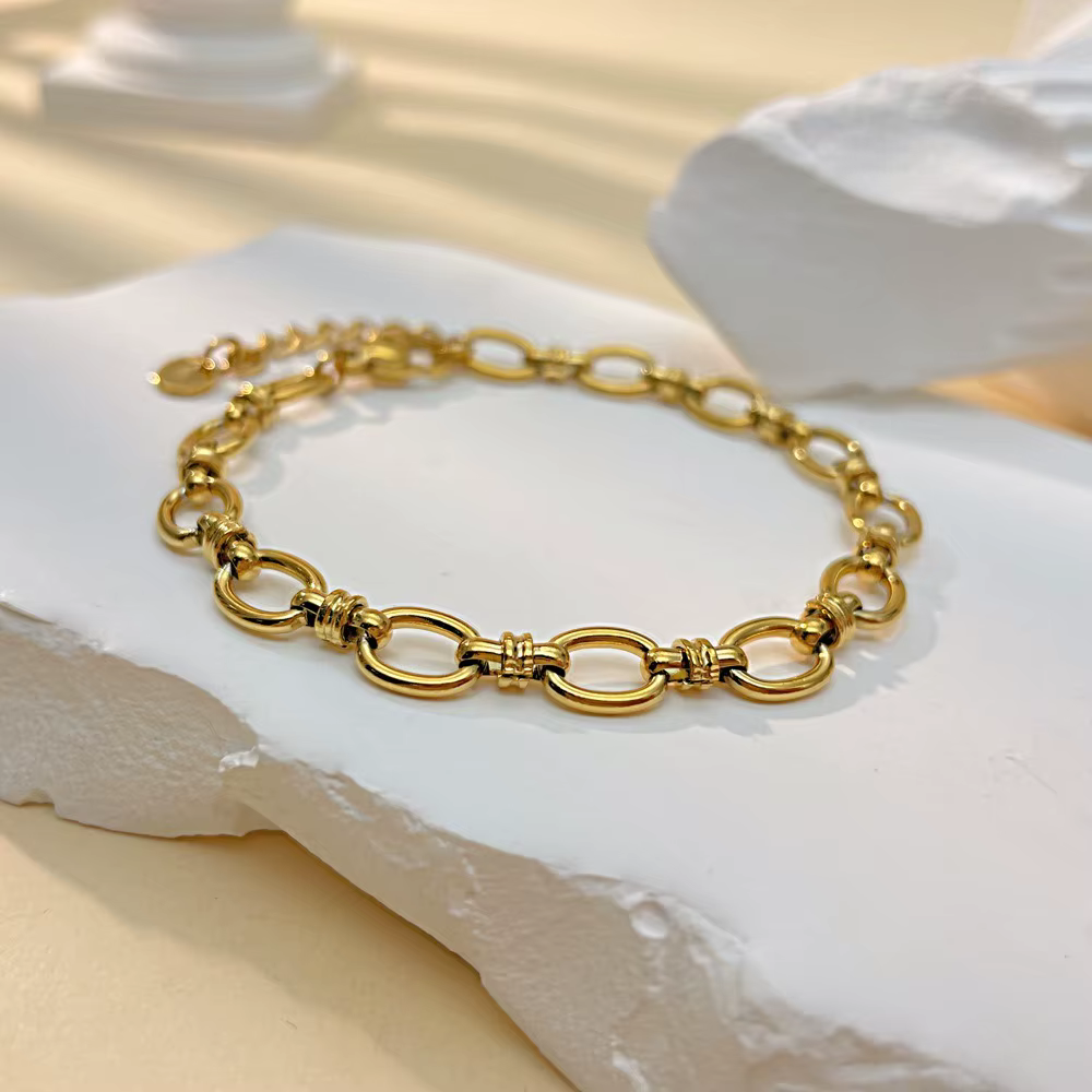 Bracelet Hip Hop Rock en acier inoxydable pour hommes et femmes