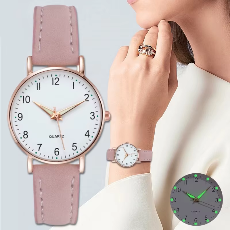 Montre de mode pour femmes ceinture en cuir montres dames de luxe analogique Quartz lumineux montre-bracelet horloge Relogio Feminino