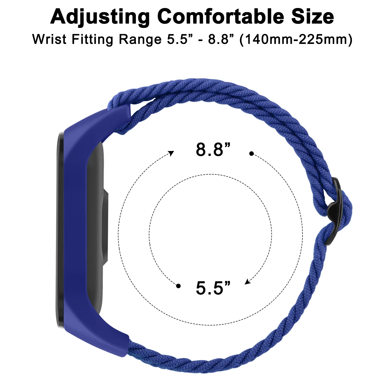 Bracelet de montre tressé pour Xiaomi Mi Band 7 6 5 4 3