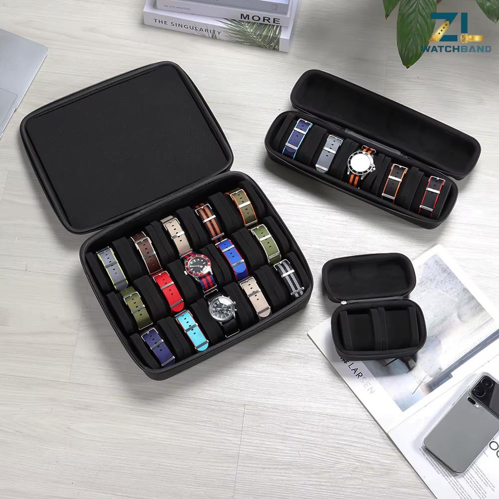 Boîte de rangement pour montres pour hommes ou femmes, étui de voyage pour montres, support de rangement portable pour montres-bracelets et montres intelligentes