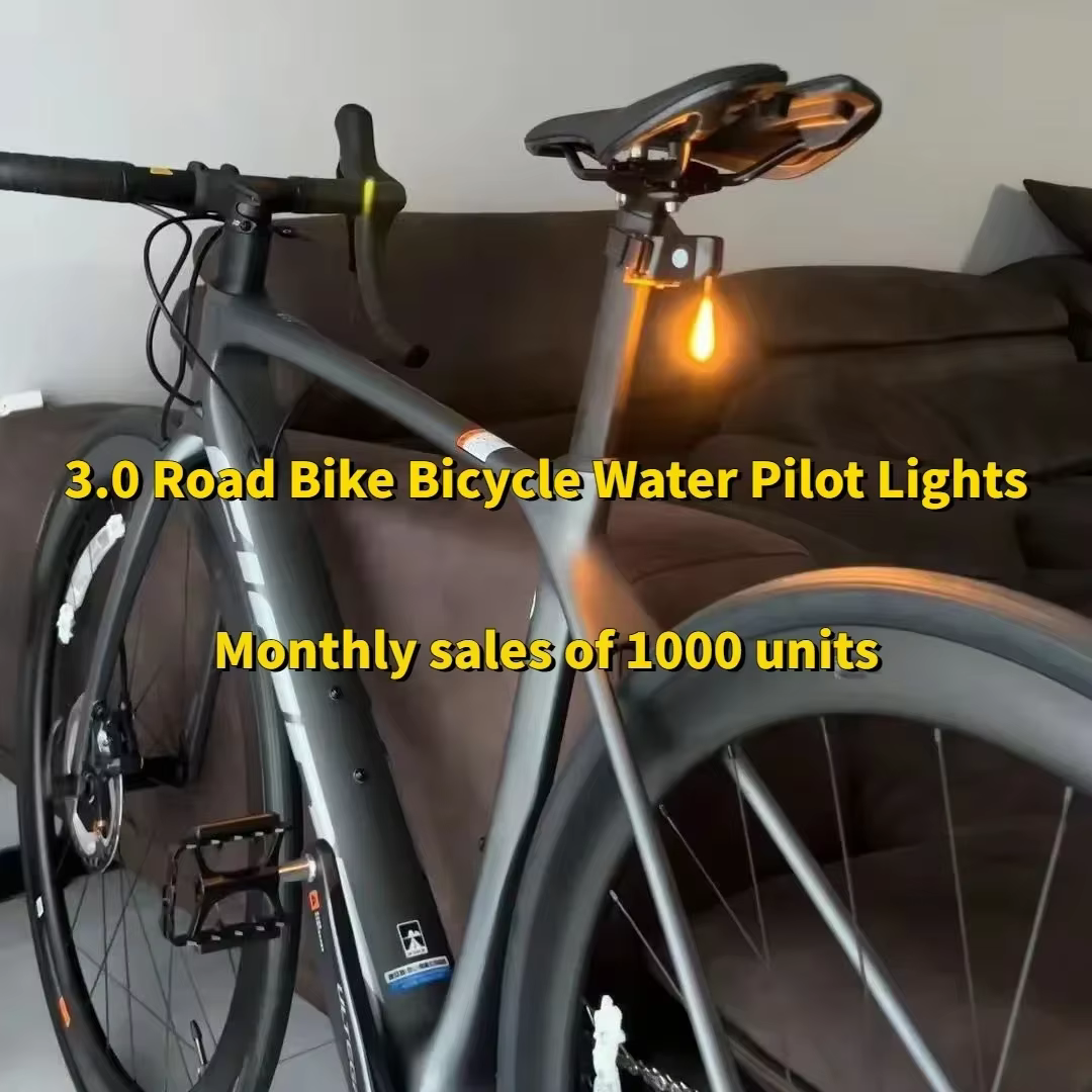 Feux arrière LED de sécurité pour vélo, feux de conduite de nuit, feux de freinage à l'iode, eau courante, nouveau, créatif