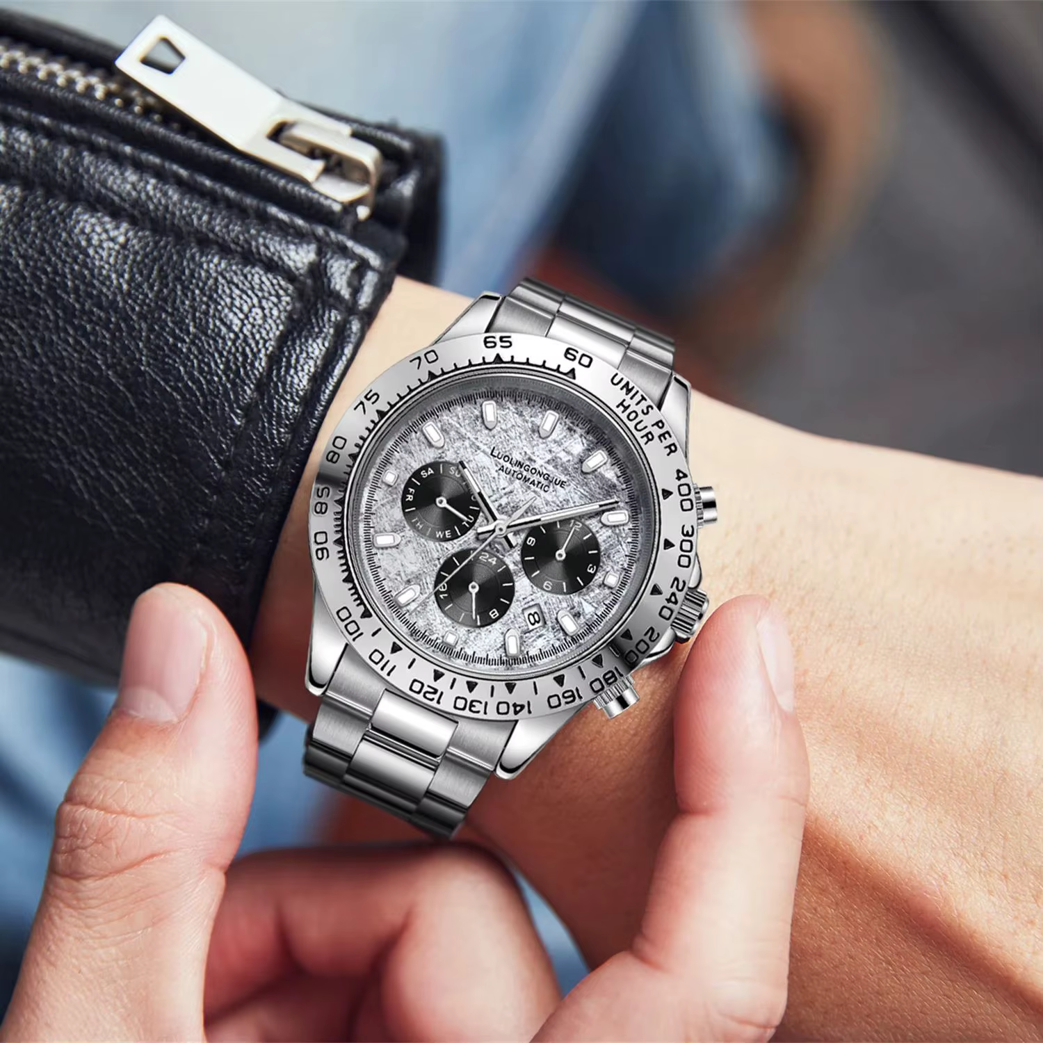 Montre mécanique pour hommes de la série luxe