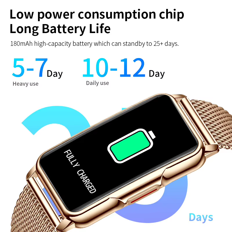 Montre connectée, tracker de santé et de forme physique avec moniteur de fréquence cardiaque