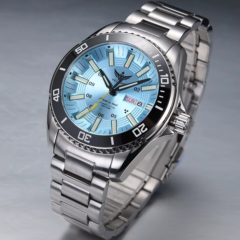 YELANG – montre militaire pour homme, accessoire de Sport, de plongée, de luxe, automatique, mécanique, saphir lumineux, étanche à 300M, 44MM