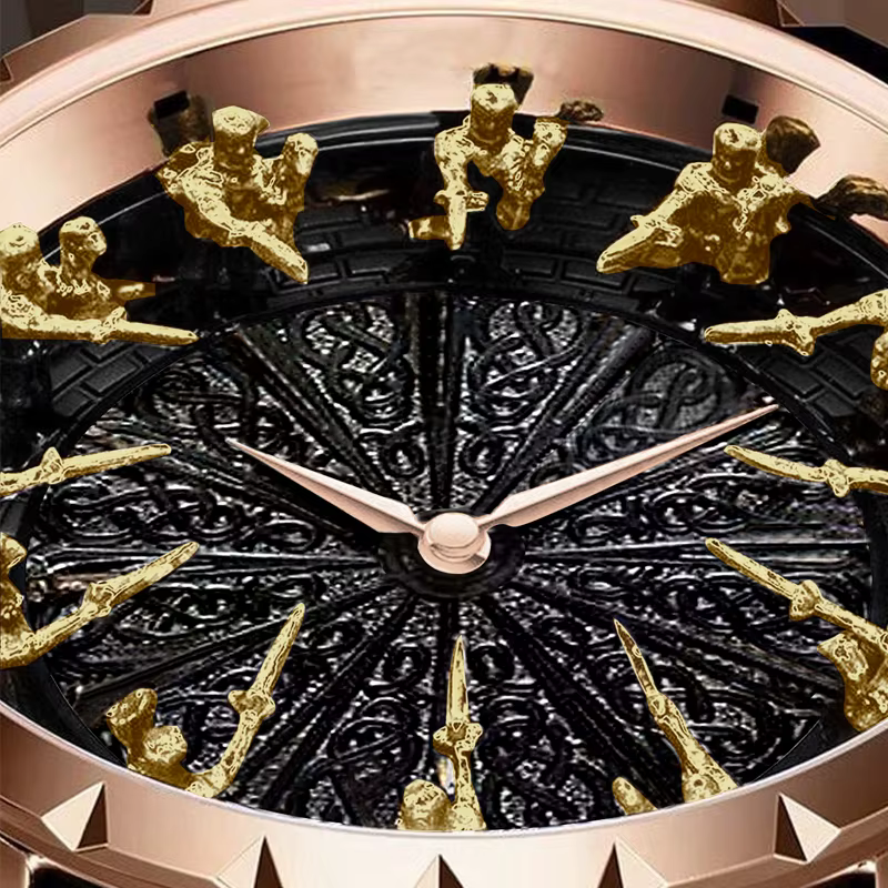Nouvelle montre pour hommes en or rose style sportif