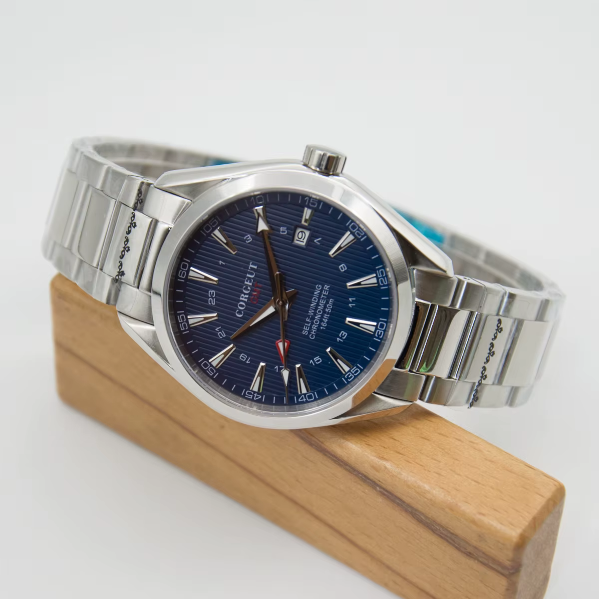 Montre mécanique automatique Corgeut 41mm GMT pour homme