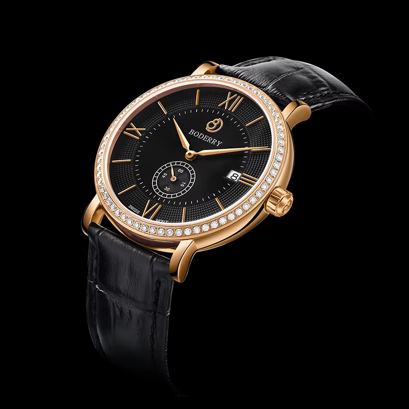 Boderry suisse mouvement à Quartz montre ELEGANT II luxe