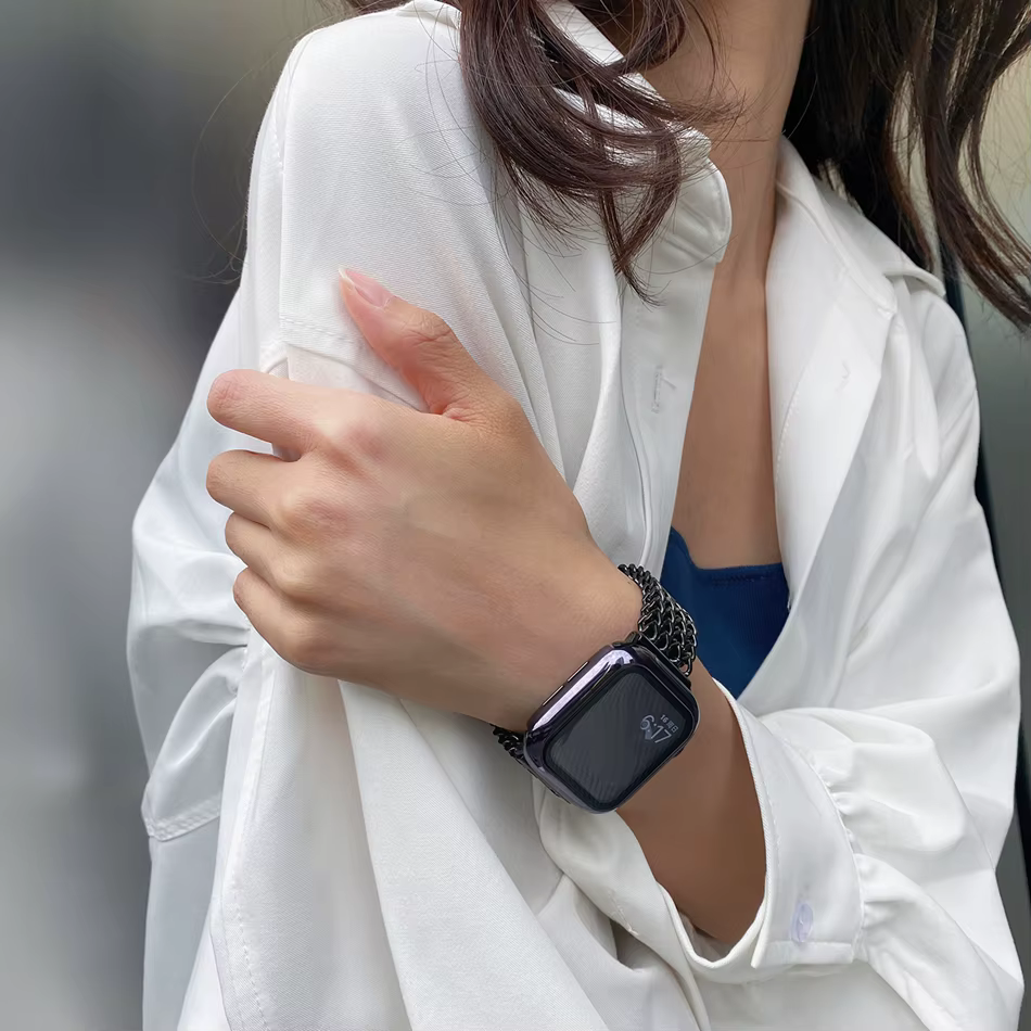 Bracelet à maillons de luxe pour Apple Watch