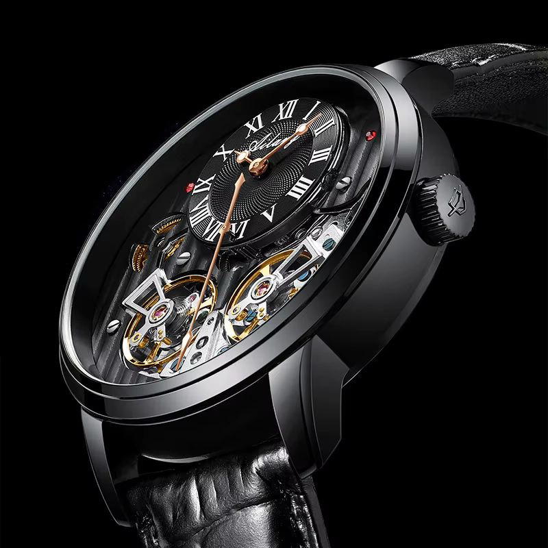 AILANG Top marque montre de luxe hommes automatique lumineux noir horloge