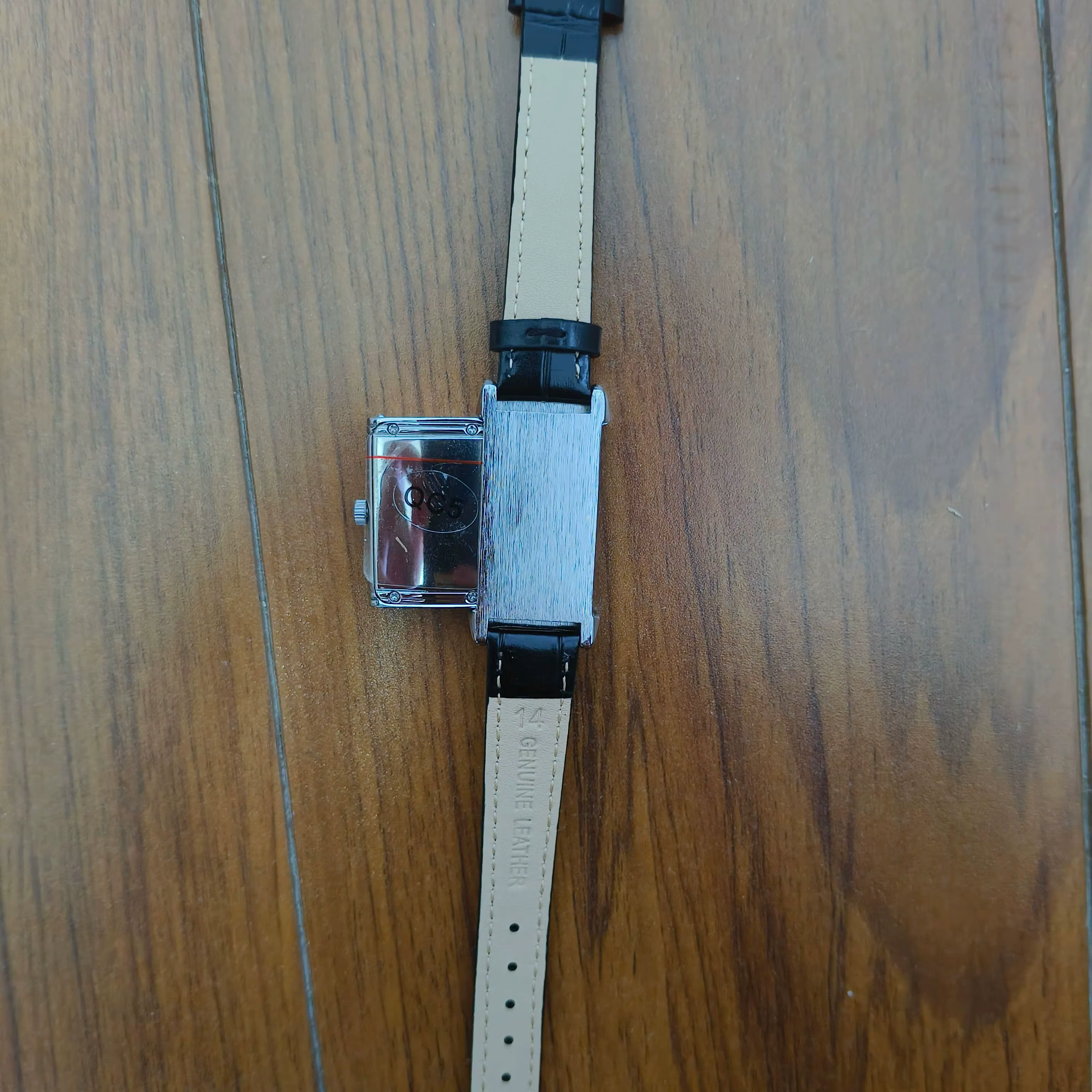 Montre numérique carrée à Quartz en cuir