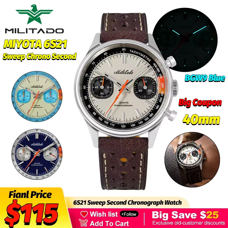 Militado ML23 – montre chronographe de sport