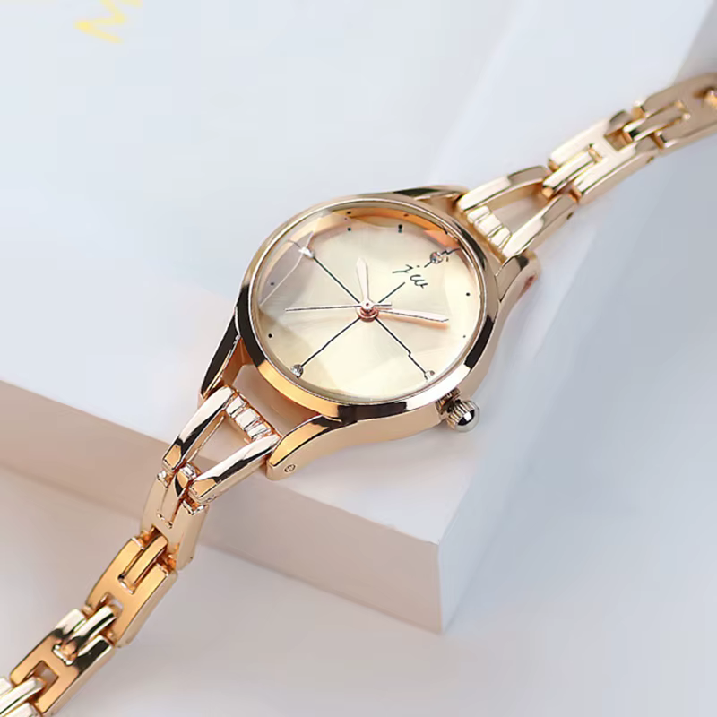 Montre-Bracelet de luxe pour femmes élégant or Rose dames montres strass Simple mode femme Quartz relogio feminino