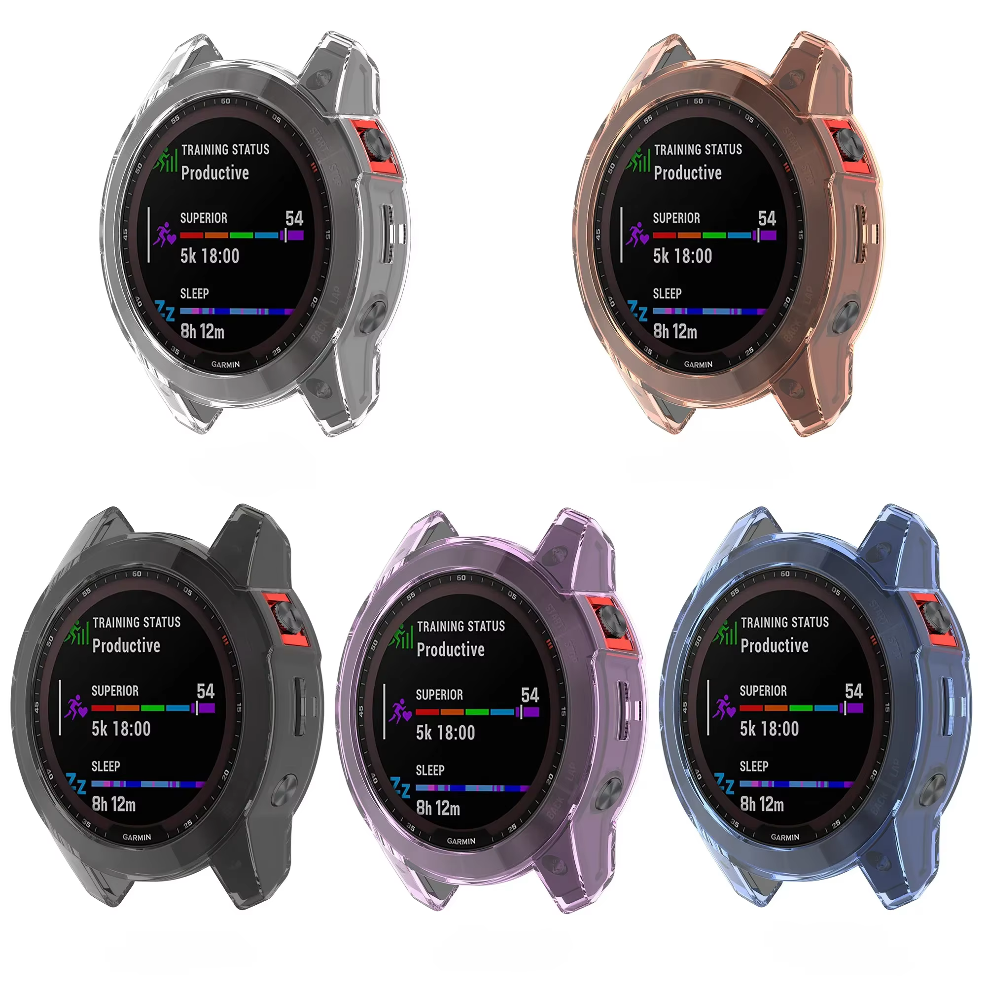 Coque transparente en TPU pour Garmin Fenix 6 6S 6X Pro 7 7S 7X Pro 5 5S 5X Plus