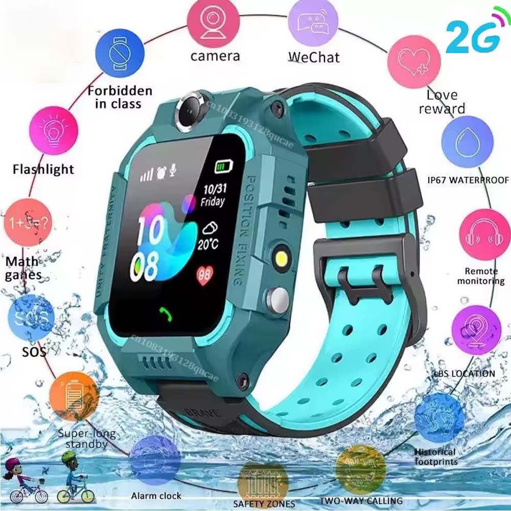 Nouveaux enfants Smartwatch GPS localisation Tracker SOS 2G Sim appel enfant montre intelligente caméra IP67 étanche