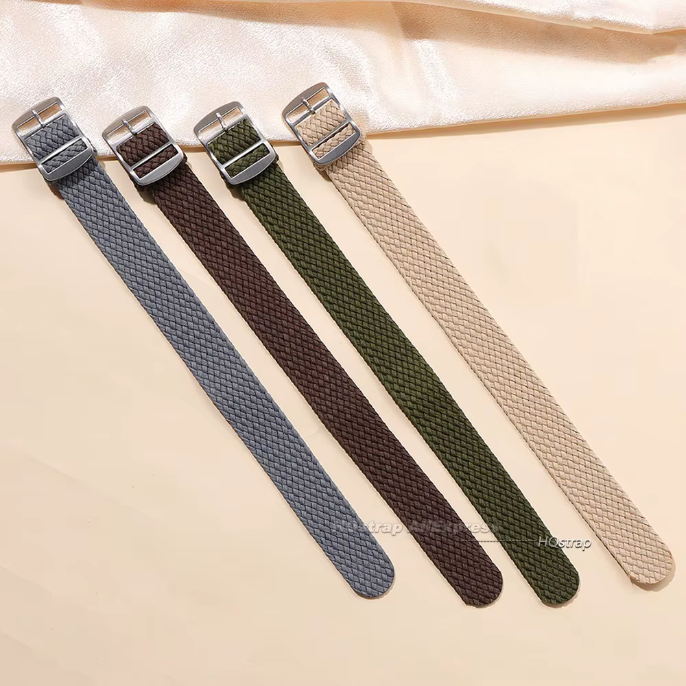 Bracelet de montre en toile tissée en Nylon 14mm 16mm 18mm 20mm 22mm pour Perlon pour Omega