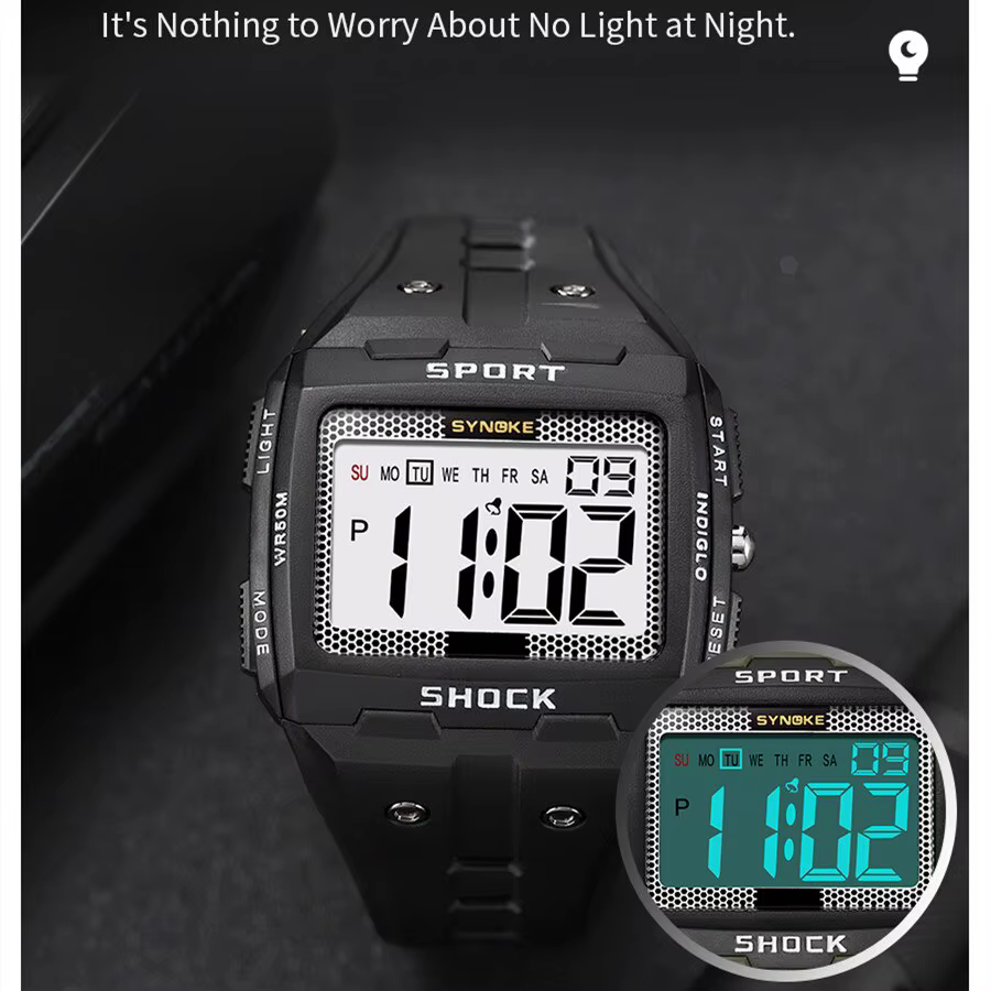 Montre électronique de sport pour homme