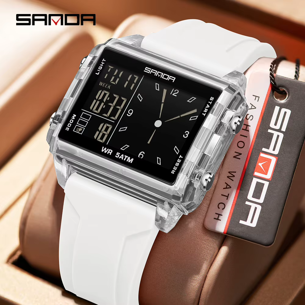 Mode SADNA nouveau 6273 montre électronique pour femme multifonctionnel sport LED étanche synchronisation étudiant