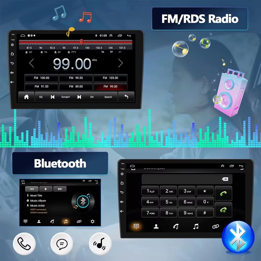 Autoradio Android 15 Carplay Auto pour Peugeot 2008 208 2019 2020 2021 2022 Navigation GPS Lecteur Multimédia Stéréo WIFI+4G DVD