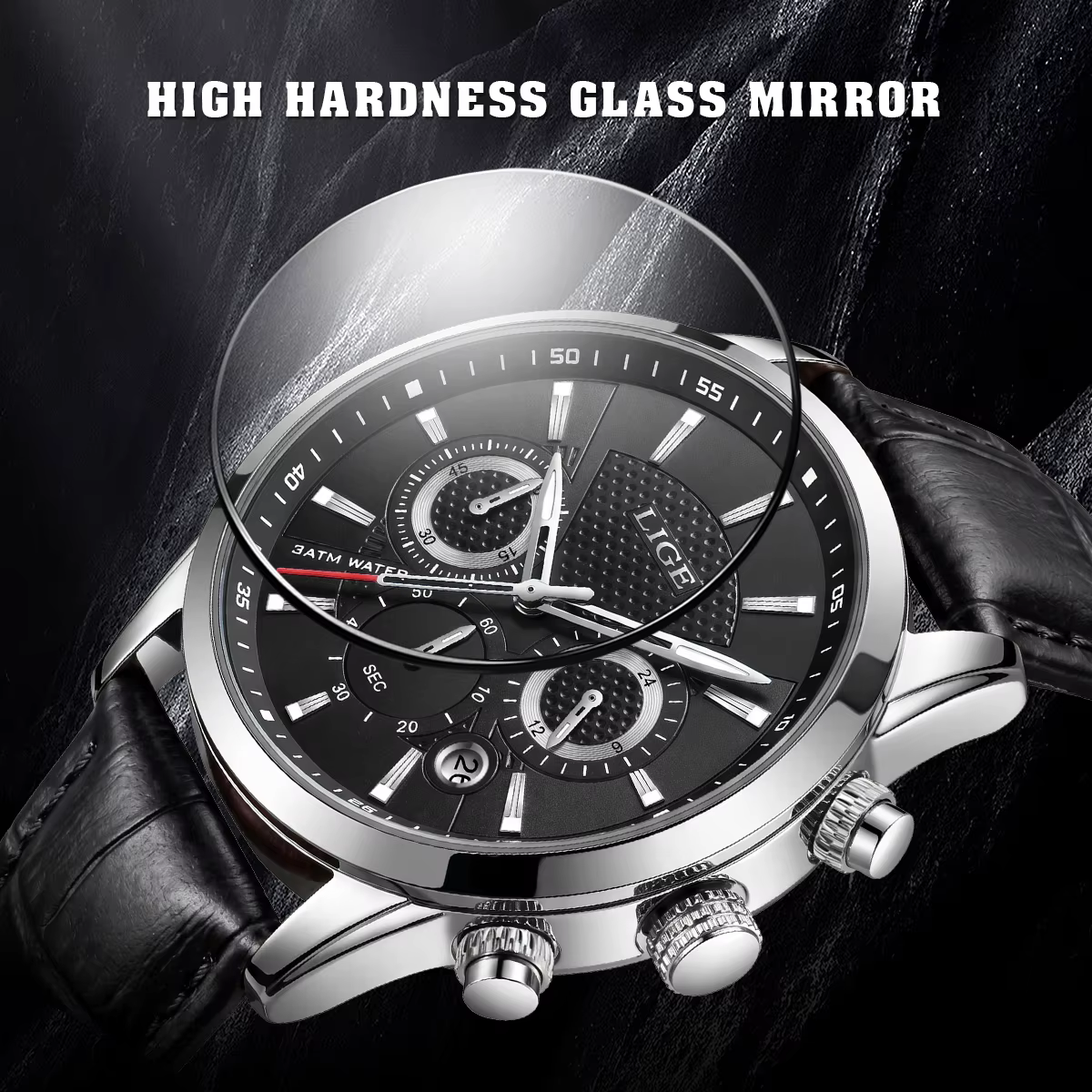 Nouvelles Montres Hommes 2026 LIGE – Montre Décontractée de Luxe en Cuir à Quartz