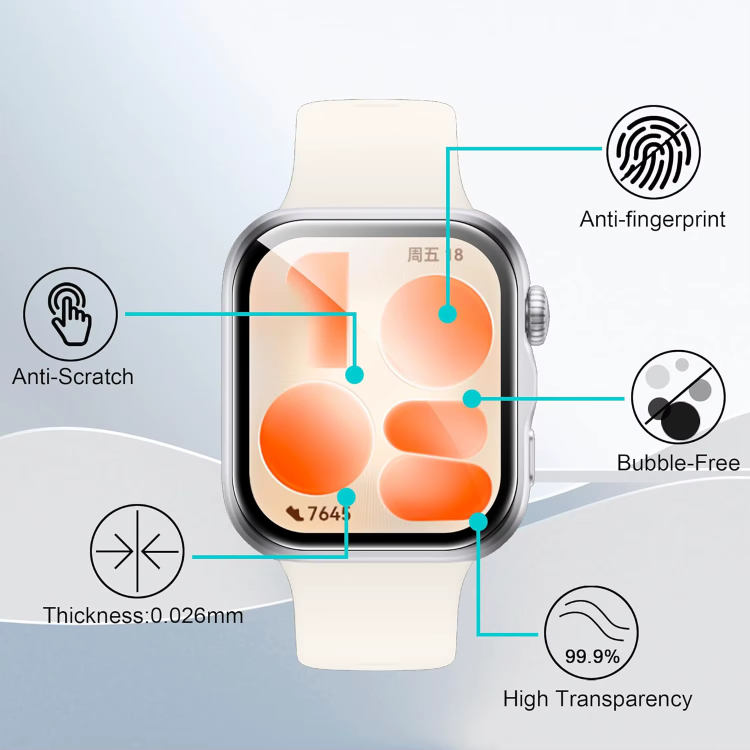Protecteurs d'écran flexibles pour Huawei Watch Fit 5/5Pro