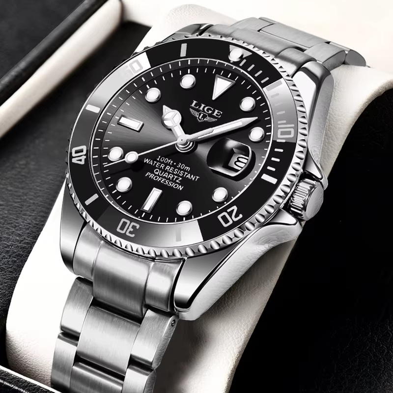 LIGE Montre pour hommes Top marque de luxe mode