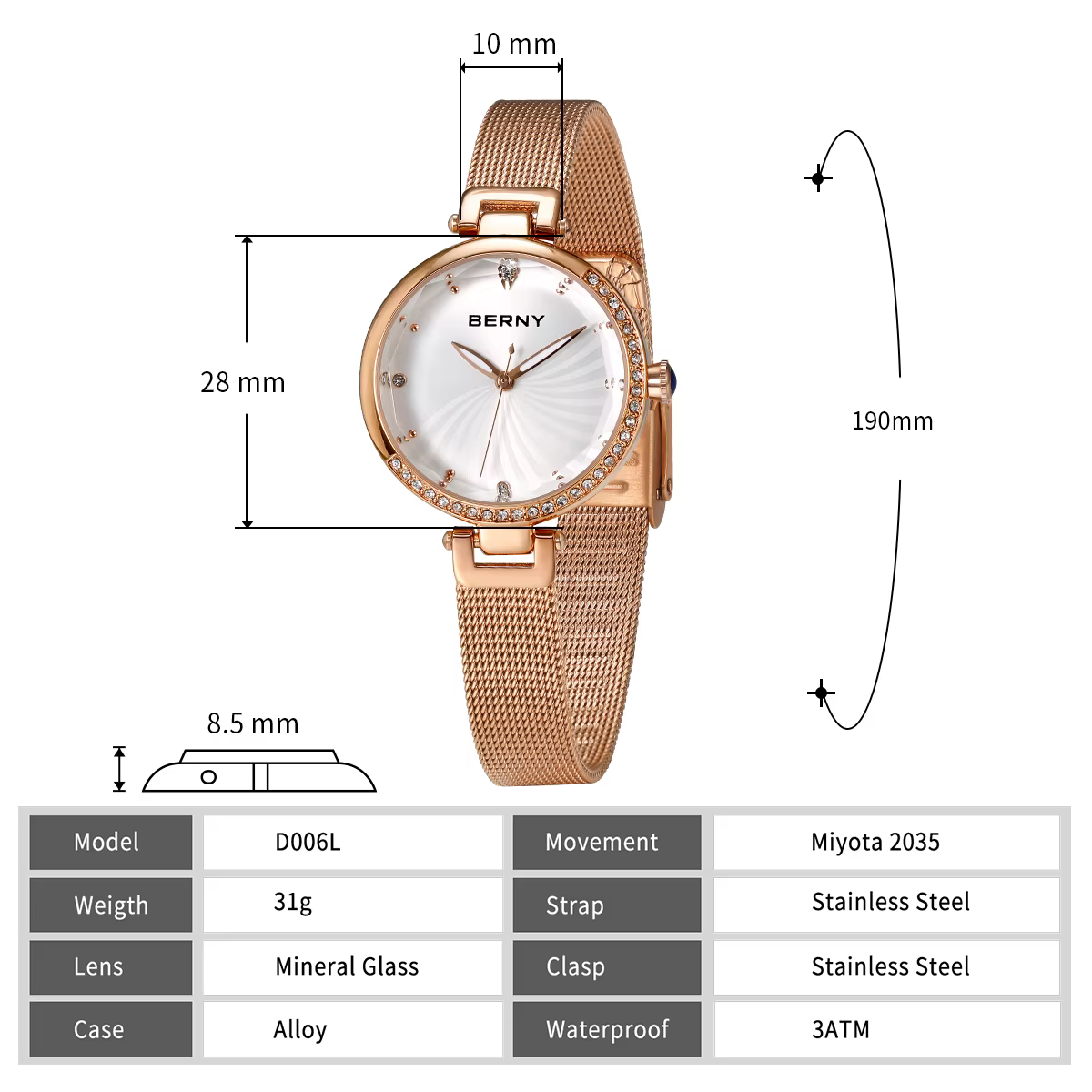 BERNY – montre pour femmes