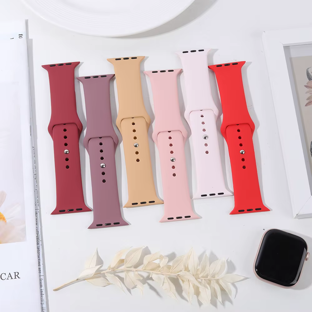 Bracelet en Silicone pour Bracelets de montre Apple 46mm 44mm 45mm 49mm 41mm 40mm 42mm