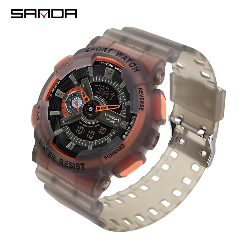 SNADA 3029 montre pour hommes Top qualité LED numérique luxe choc montres Relogio Masculino